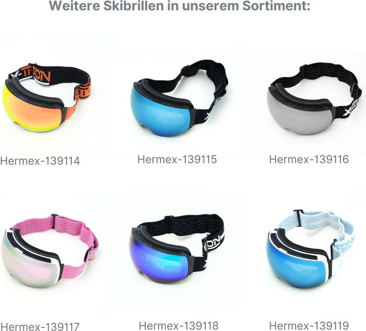 Produktbild Hermex Ersatzglas für magnetische Skibrille Wechselglas Snowboardbrillenglas Skibrillenglas (Skibrille Ersatzglas)