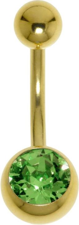 Bijouteria Bauchpiercing (Premium Kristall, PVD Beschichtung (goldfarbig), Chirurgenstahl 316L)