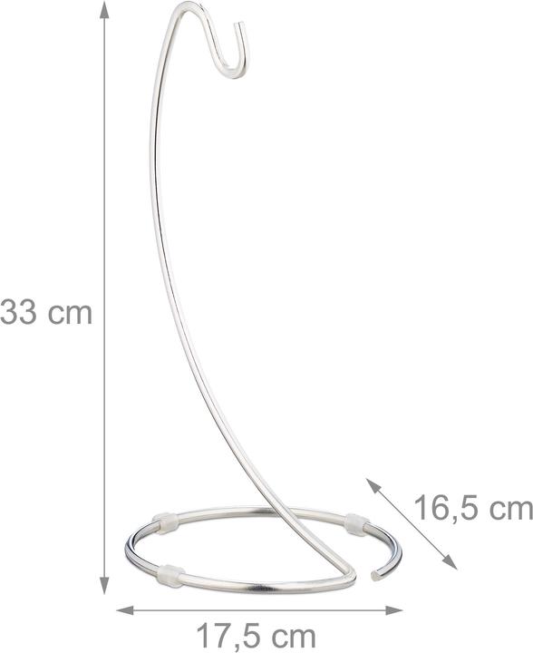 Actual product image Relaxdays Banana Hanger, Round Support Stand (17.5 x 16.5 x 33 cm)