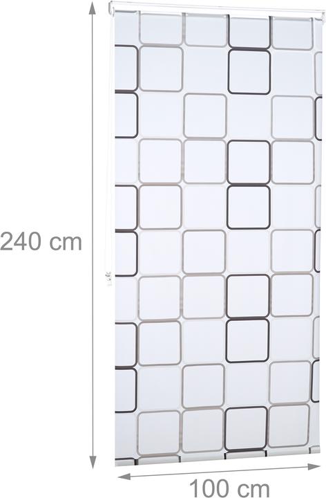 Actual product image Relaxdays Shower Roller Blind SQUARE (100 x 5 x 240 cm)