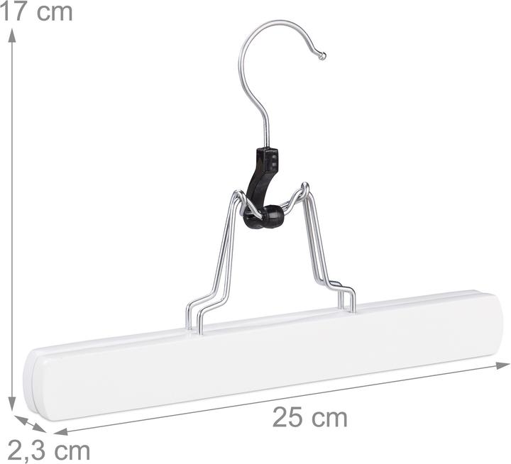 Image du produit Relaxdays Cintres pince à pantalons, en bois (12 x)