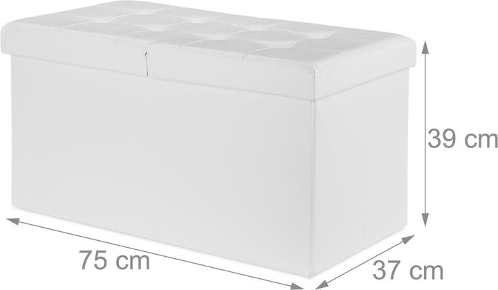 Image du produit Relaxdays Banquette, espace de rangement (75 cm)