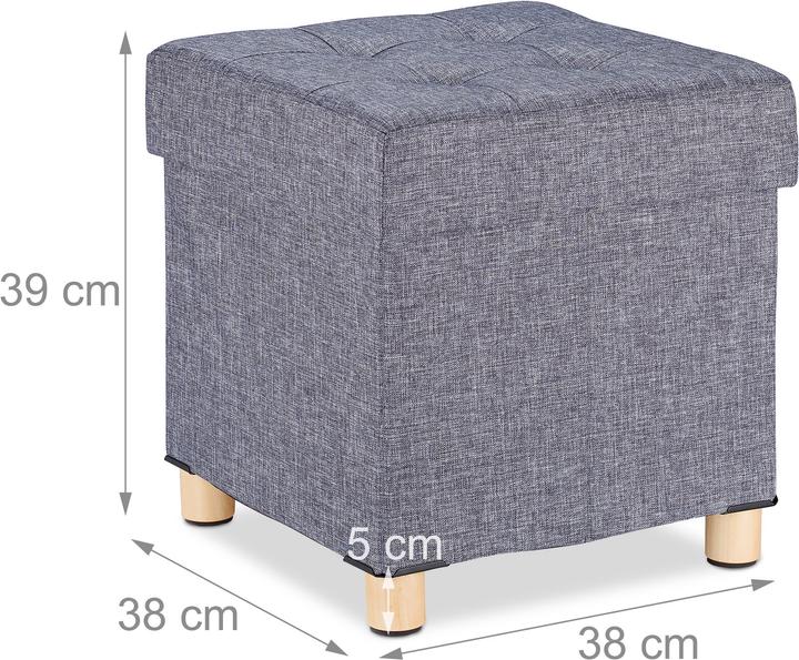 Actual product image Relaxdays Storage Box, Soft Padding