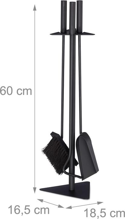 Actual product image Relaxdays Fireplace Tool Set (18.5 x 16.5 x 60 cm)