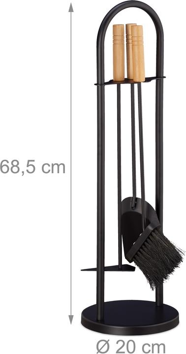 Actual product image Relaxdays Modern Fireplace Set (20 x 20 x 68.5 cm)