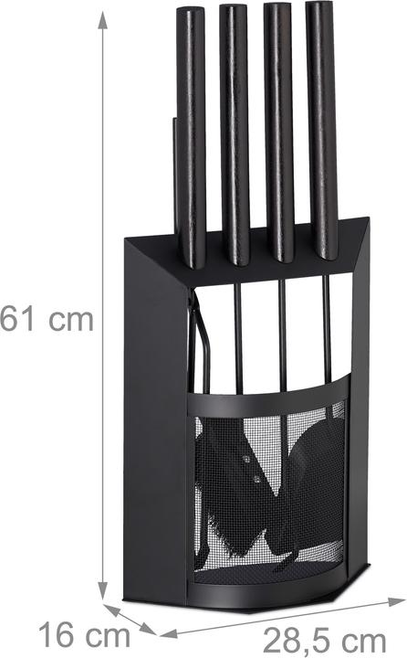 Actual product image Relaxdays Fireplace Companion Set (28.5 x 16 x 61 cm)