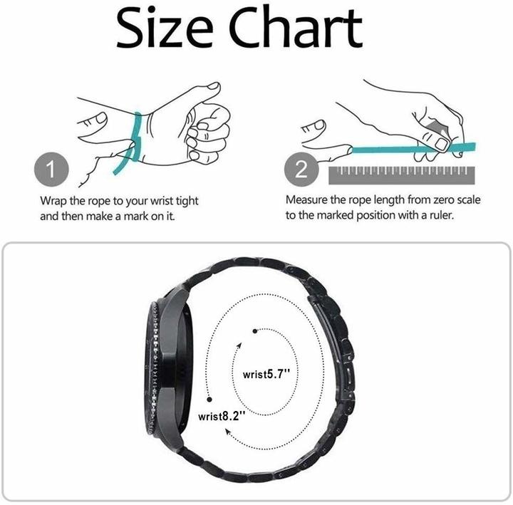 Produktbild Strap-it Stahlarmband (22 mm, Edelstahl)