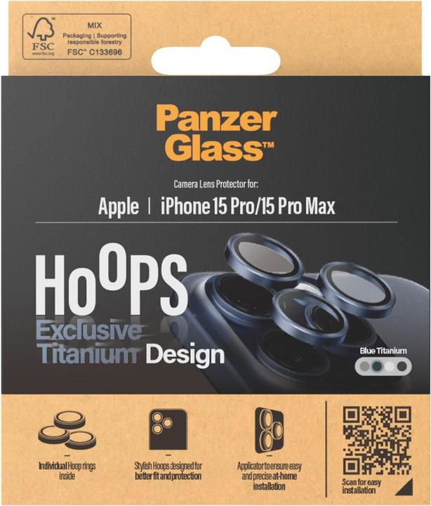 Image du produit PanzerGlass Hoops Camera Lens Protector (1 pièce(s), Apple iPhone 15 Pro Max, Apple iPhone 15 Pro)
