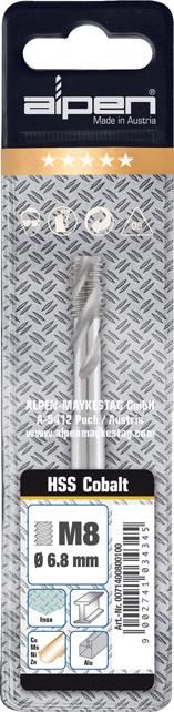 Productafbeelding Alpen HSS-CO machinetap voor M3 schroefdraad