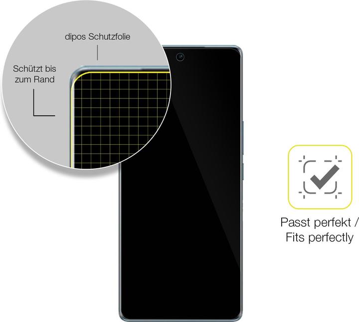 Actual product image Dipos Screen Protector Full-Cover 3D (2 Piece, Vivo V29 Pro)