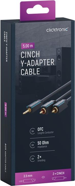 Actual product image Goobay Clicktronic MP3 adapter cable (5 m, 3.5mm jack (AUX), Cinch)