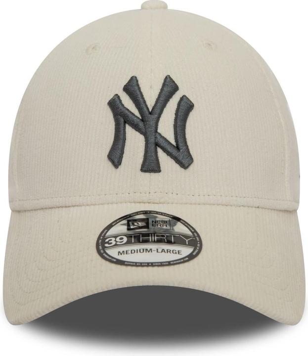 Actual product image New Era 39Thirty Stretch Cap CORD New York Yankees offwhite (M, L)
