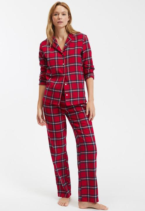 La Redoute Collections Pyjama aus kariertem Flanell