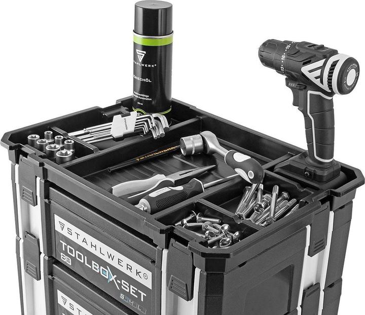 Produktbild Stahlwerk Toolbox Grösse M 443 x 310 x 151 mm stapelbare Systembox mit Tragegriff (1 Teile)