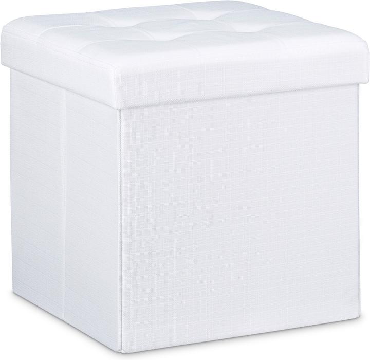 Image du produit Relaxdays Tabouret pliant rangement lin