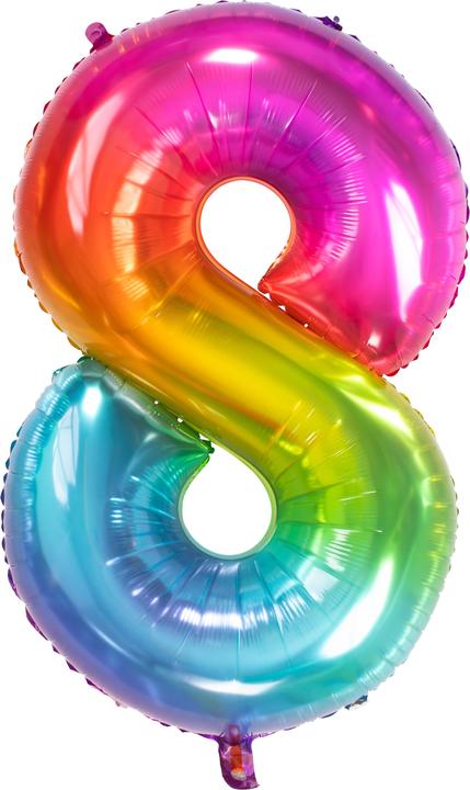 Folienballon Yummy Gummy Rainbow Zahl 8 (1 x)