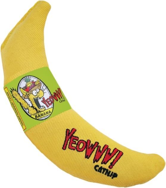 Actual product image Yeowww Banana 18cm filled with catnip (Catmint toy)