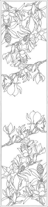 H Dupont Seidenschal Magnolien