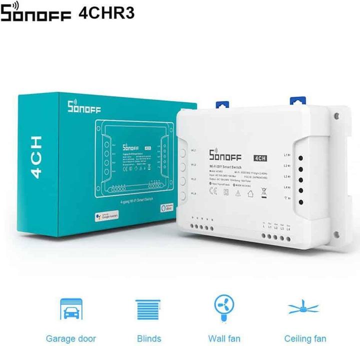 Actual product image Sonoff 4CHR3 (Switch actuator)
