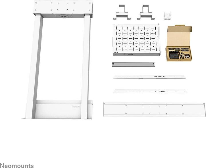 Image du produit Neomounts Support mural motorisé avec boîte de rangement de 10 cm et roues VESA 100x100 jusqu'à 800x600 (100", 110 kg)