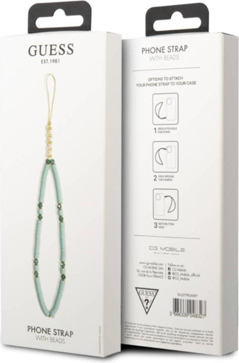 Produktbild Guess Ratet mal, zawieska GUUSTPEARP Phone Strap blau/blaue Heishi-Perlen (25 cm, Kunststoff)