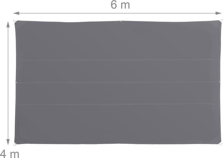 Actual product image Relaxdays Grey Rectangular Awning (600 x 400 x 0.5 cm)