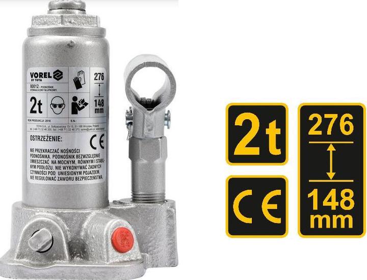 Image du produit Toya Bottle Jack Hydraulique 2t