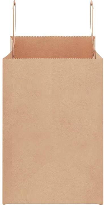 Produktbild VidaXL Kraftpapiertüten 50 Stk. mit Henkel Braun 32x17x25 cm Papiertüte (Geschenktüte, 50 x)