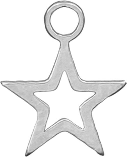 Star Piercing Anhänger silber Stern (ohne Messing, Chirurgenstahl 316L)