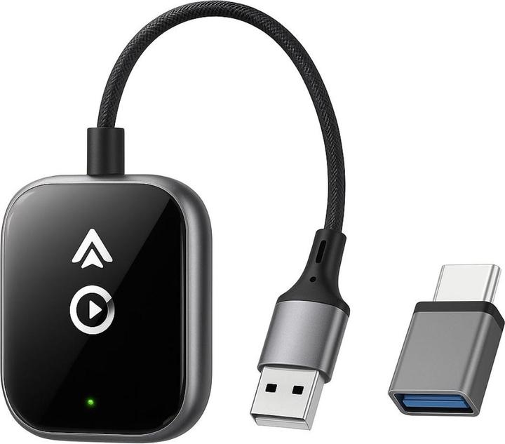 Actual product image PowerGuard 2-in-1 Wireless iOS Carplay & Android Auto Adapter Kabel