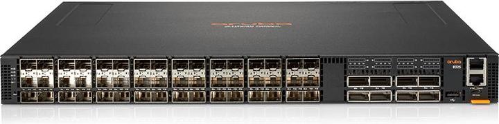 Productafbeelding HPE Aruba 8325-48Y8C, 48p SFP/+/28, 8p QSFP+/28, 6 Back-to-Front Fans en 2 PSU - Bundel (48 Havens)