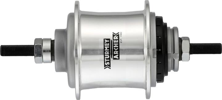 Sturmey Archer A2 Automatic 2 speed vrijloopnaaf 36 gaats - zilver
