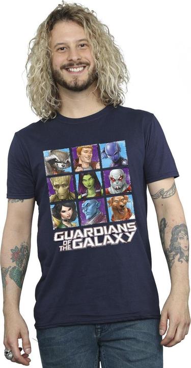 Actual product image Guardians of the Galaxy Mens Character Squares T-Shirt (4XL)