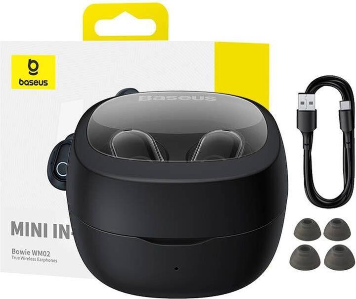 Produktbild Baseus Wireless headphones Bowie WM02 TWS, Bluetooth 5.0 (black) OS (5 h, Kabellos)