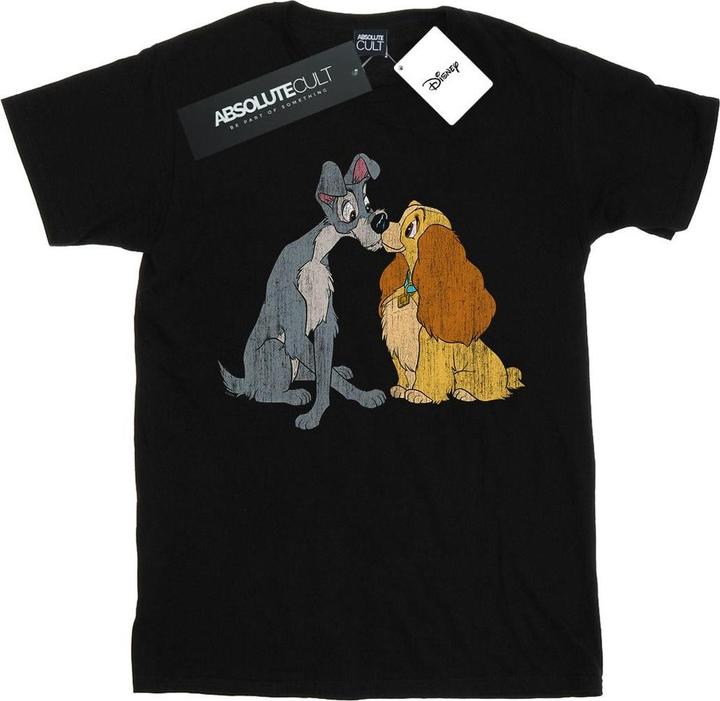 Disney Lady And The Tramp Distressed Kiss TShirt Mädchen