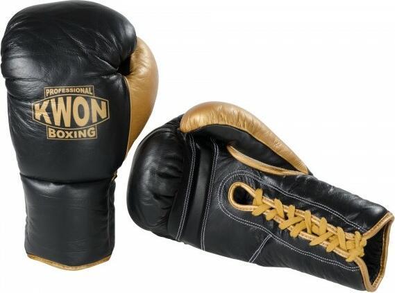 Actual product image Kwon Professional Boxing Leather boxing gloves with laces (10 OZ, 10)