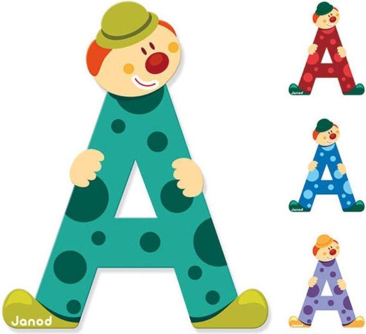 Actual product image Janod Clown letter A