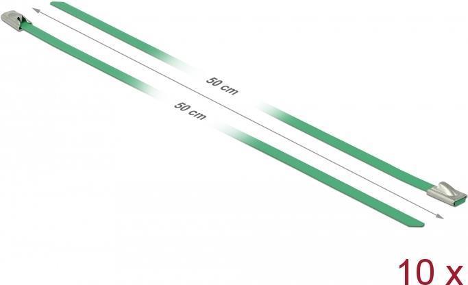 Actual product image Delock Stainless steel cable tie 500x4,6 10 pcs. (Metal cable ties, 500 mm, 10 pcs.)
