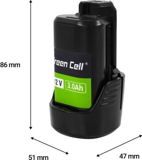 Actual product image GreenCell PTBO12V3 cordless tool battery / charger (12 V)