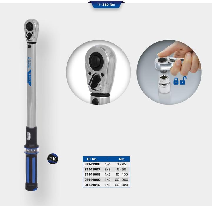 Actual product image Brilliant Tools BT141906 (1/4", 1 Nm, 25 Nm)