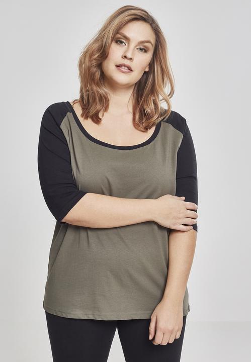 Immagine prodotto Urban Classics Tee Raglan 3/4 da donna a contrasto (5XL)