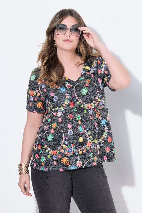 Produktbild Miamoda T-Shirt, Komfort Fit, Schmuckstein-Muster (42)