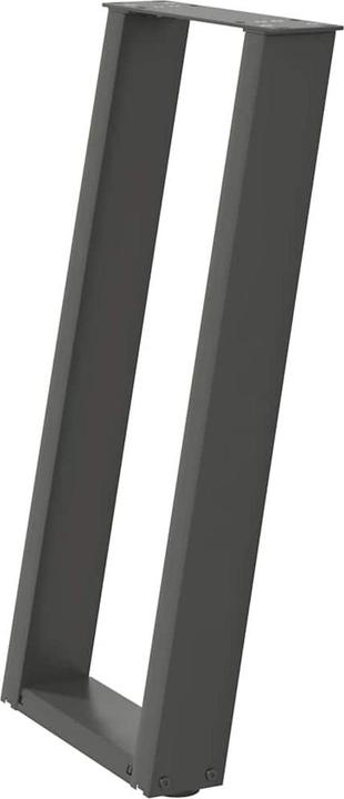Produktbild VidaXL Couchtischbeine U-Form 2 Stk. Anthrazit 30x(30-31) cm Stahl Tischbein
