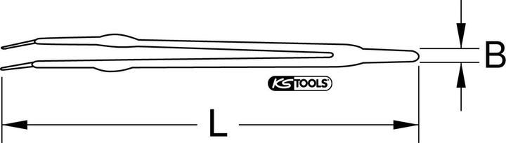 Produktbild KS Tools Isolierte Pinzette, gebogen, 15,5mm