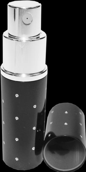 Produktbild Taschenzerstäuber, schwarz, mit silbernen Punkten, für 10 ml, Höhe: 9 cm (10 ml)