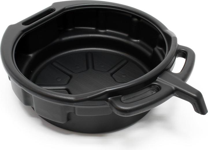 Produktbild Wiltec Ölauffangwanne 15l Ø 45cm Ausgiesser Ölwanne Ölwechsel Ölauffangbehälter Motoröl