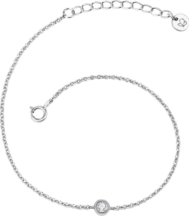 Actual product image Glanzstücke München Ladies sterling silver topaz silver 17.0 cm base length + 3.0 cm extension - 11182 (17 cm, Sterling Silver)