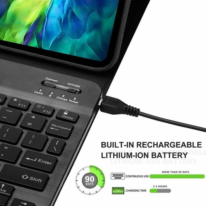 Produktbild Lobwerk 3in1 Bluetooth Tastatur (Schwarz) + Maus + Cover für Apple iPad iPad Pro 11 2020 11 Zoll Case Schutz (X)