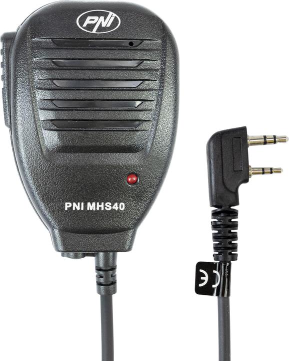 Actual product image PNI Microphone with loudspeaker MHS40 with 2 pins type PNI-K, compatible with PMR, VHF/UHFs