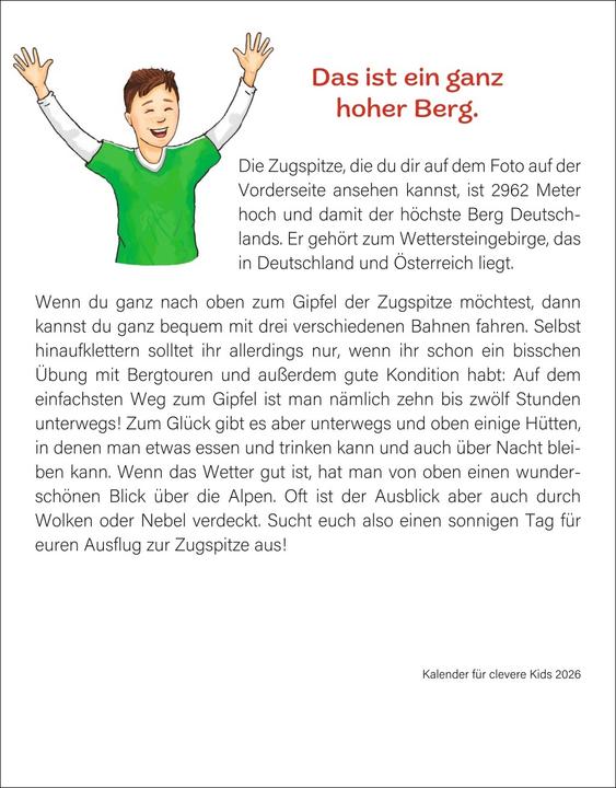 Image du produit Harenberg Kalender für clevere Kids Tagesabreisskalender 2026 (Allemand)